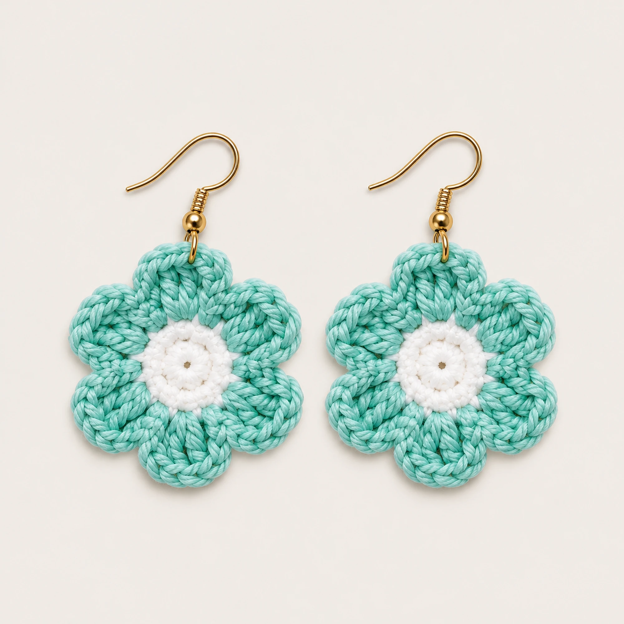 Mint Green & White