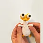 Handmade Crochet Black-Tuft Duck Keychain (Available in Style Options)