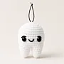 Handmade Crochet Tooth Keychain in Soft Yarn (Available in Style Options)
