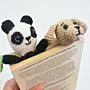 Handmade Crochet Panda Bookmark in Soft Yarn for Books