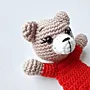 Handmade Crochet Cute Bear Bookmark in Soft Yarn for Books
