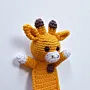 Handmade Crochet Giraffe Bookmark in Soft Yarn for Books
