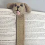 Handmade Crochet Dog Bookmark in Soft Yarn for Books