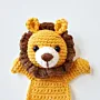 Handmade Crochet Lion Bookmark in Soft Yarn for Books
