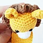 Handmade Crochet Lion Bookmark in Soft Yarn for Books