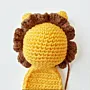 Handmade Crochet Lion Bookmark in Soft Yarn for Books