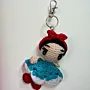 Handmade Crochet Girl Doll Keychain Style 2 in Soft Yarn