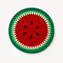 Handmade Crochet Watermelon Cup Coaster in Soft Yarn