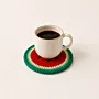 Handmade Crochet Watermelon Cup Coaster in Soft Yarn