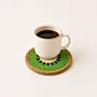 Handmade Crochet Kiwi Cup Coaster in Soft Yarn