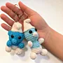 Handmade Crochet Blue Cartoon Character Keychain (Available in Style Options)