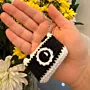 Handmade Crochet Camera Keychain in Soft Yarn for Bags
