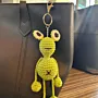 Handmade Crochet Frog Keychain in Green Yarn (Available in Style Options)