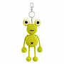 Handmade Crochet Frog Keychain in Green Yarn (Available in Style Options)
