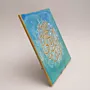 Gold Quran Calligraphy on Blue Background MDF Wall Art (Available In Sizes)