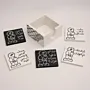 Hand Painted White Hanzala Coaster Gift Set - 12x12 cm