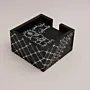 Hand Painted Black Hanzala Coaster Gift Set - 12x12 cm