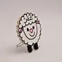 Hand Painted Smiling Sheep Decorative Figure in MDF Wood