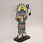 Hand Painted Colorful Hanzala Al Aqsa Stand in MDF Wood - 42x25 cm