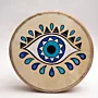 Round Blue Evil Eye Wood Plaque MDF Wall Art (Available In Sizes)