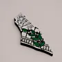 Hand Painted White Palestine Quote Map Magnet in MDF Wood