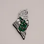 Hand Painted White Palestine Quote Map Magnet in MDF Wood