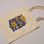 Hand Painted Colorful Arabic Calligraphy Cotton Tote Bag