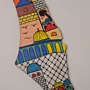 Hand Painted Layered Palestine Map MDF Wall Art - 60x25 cm