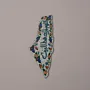 Hand Painted Palestine Map MDF Wall Art with Arabic Quote