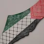 Hand Painted Kufiya Palestine Map MDF Wall Art