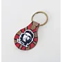 Leather Keychain with Che Guevara Portrait Handcrafted Design
