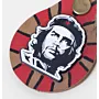 Leather Keychain with Che Guevara Portrait Handcrafted Design