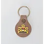 Artisan Natural Leather Keychain with Jordan Armed Forces Emblem