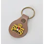 Artisan Natural Leather Keychain with Jordan Armed Forces Emblem