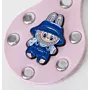 Leather Keychain with Blue Labubu Character Handcrafted Design