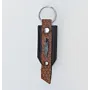 Leather Keychain with Long Palestine Map Tag Handcrafted Design