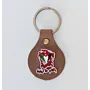 Handmade Leather Keychain with Jordanian Emblem and Flag Colors