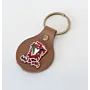 Handmade Leather Keychain with Jordanian Emblem and Flag Colors