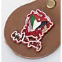 Handmade Leather Keychain with Jordanian Emblem and Flag Colors