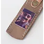 Natural Leather Keychain with Long Portrait Tag Artisan Design