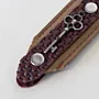 Natural Leather Keychain with Braided Leather Tag and Metal Key Charm
