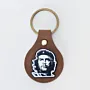 Handcrafted Leather Keychain with Che Guevara Portrait Medallion
