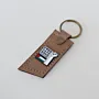 Handmade Leather Keychain with Free Gaza Save Palestine Message
