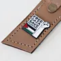 Handmade Leather Keychain with Free Gaza Save Palestine Message