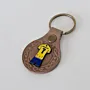 Handmade Leather Keychain with Yellow Number 7 Football Jersey