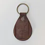Handcrafted Leather Keychain with Distinctive Engraved Design