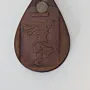Handcrafted Leather Keychain with Distinctive Engraved Design