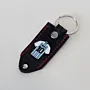 Natural Leather Keychain with Argentina Number 10 Football Jersey Tag