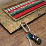 Artisan Palestinian Flag Textile Panel Wall-Mounted Key Holder