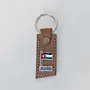 Handmade Leather Keychain with Jordan Flag and Arabic Lettering